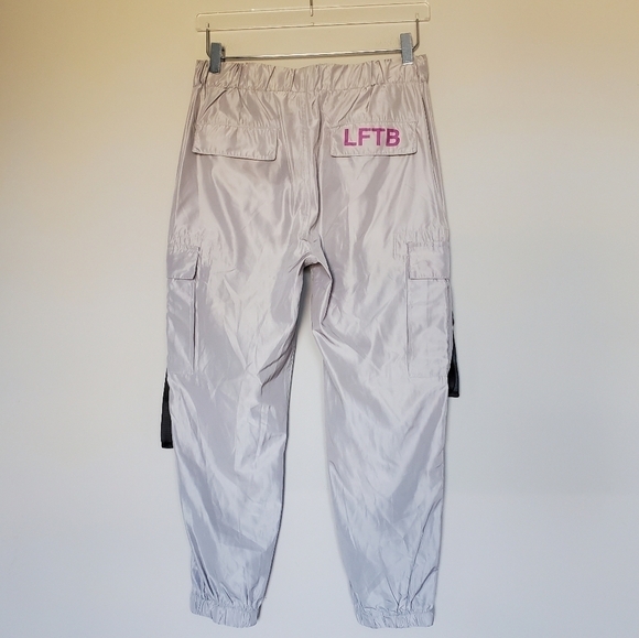 LF The Brand Streetwear Cargo Jogger Pants Gray/Pink Size M - Picture 9 of 10